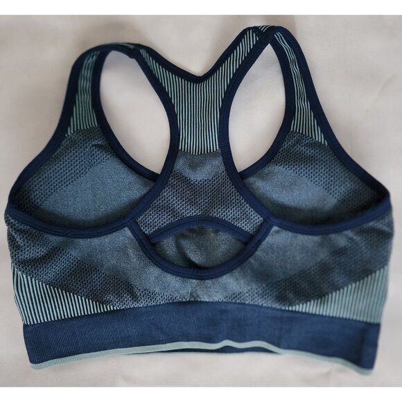 Puma Women's Blue Combo Seamless Medium Support Sports Bra Size Large - Picture 10 of 11